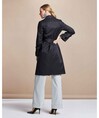 Serpil Lady Black Trench coat 30406