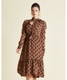 Serpil Lady Brown Dress 31995