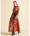 Serpil Lady Orange - Black Dress 33279