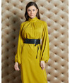 Serpil Lady Mustard Dress 35292