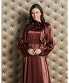 Serpil Lady Brown Dress 35163