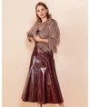Serpil Lady Burgundy Skirt 31939