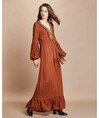 Serpil Lady Brown Dress 31626