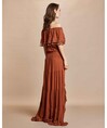 Serpil Lady Brown Dress 31627