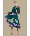 Serpil Kadın Yeşil - Pembe Elbise 35240