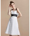 Serpil Lady White - Black Dress 28157