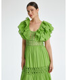 Serpil Kadın Fıstık Yeşil Elbise 35898