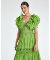 Serpil Kadın Fıstık Yeşil Elbise 35898