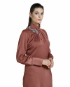 Serpil Lady Brown Dress 35064