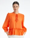 Serpil Lady Orange Blouse 38315