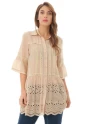 Serpil Lady Beige Tunic 13510